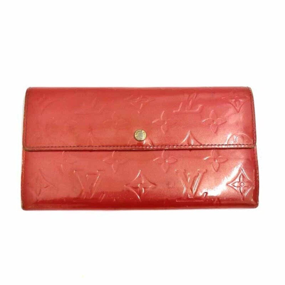 Louis Vuitton Portefeuille Sarah Wallet Leather Red